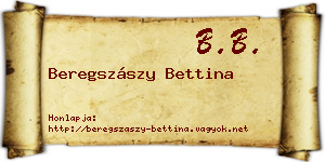 Beregszászy Bettina névjegykártya