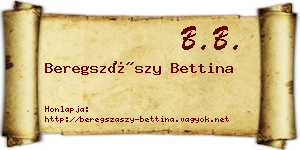 Beregszászy Bettina névjegykártya