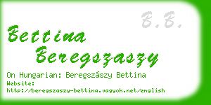 bettina beregszaszy business card